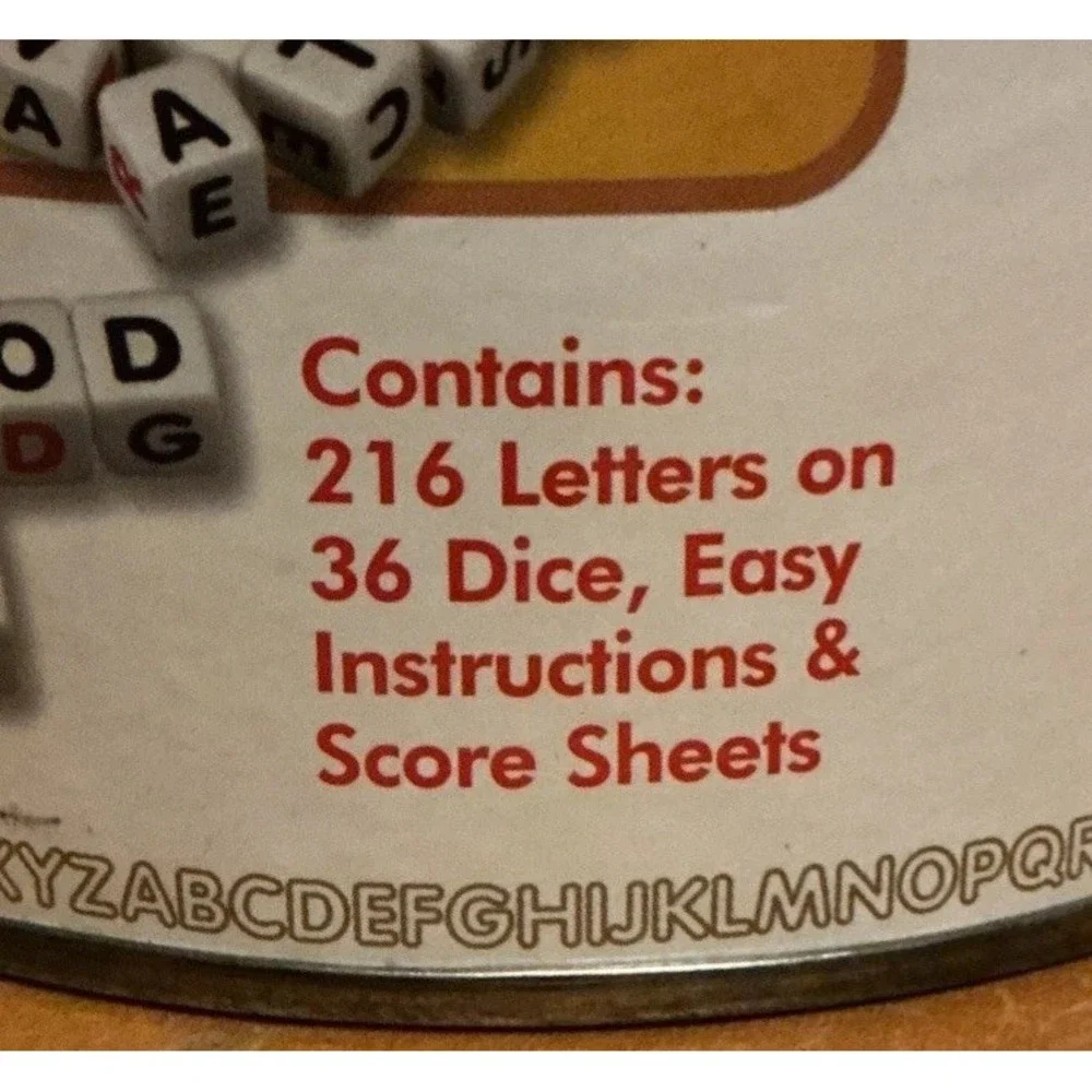 Camplbell's Soup Alphabet Dice Game Crossword Words In Soup Can With Instruction